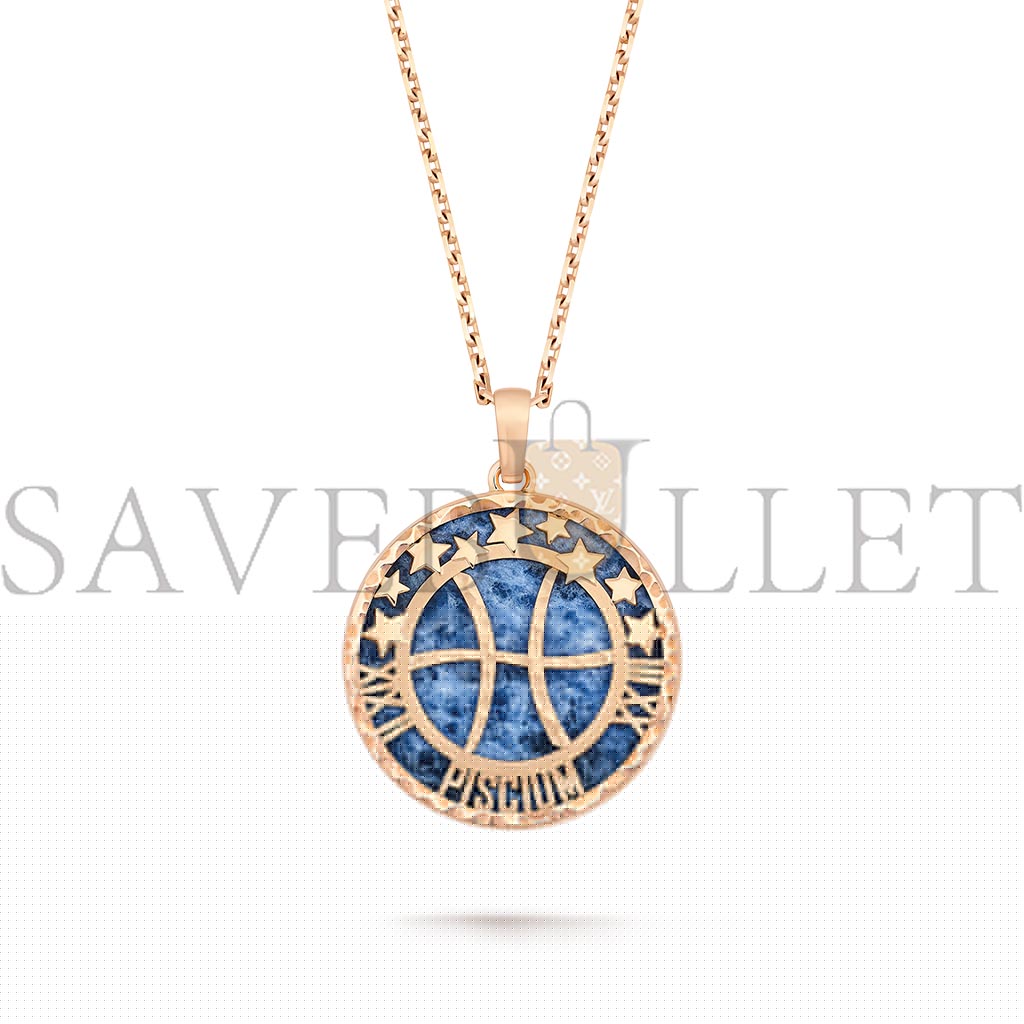 V*N CL*F arpels zodiaque long necklace piscium (pisces) - rose gold, sodalite  vcarp9rg00